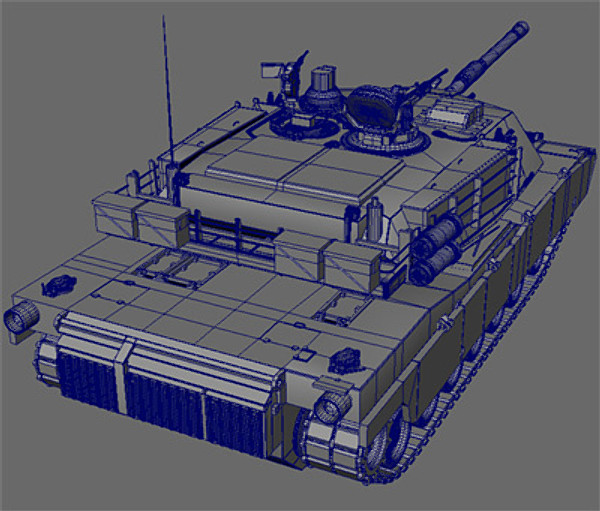 3d model m1a1 abrams battle tank - M1A1 Abrams US tank by earth art