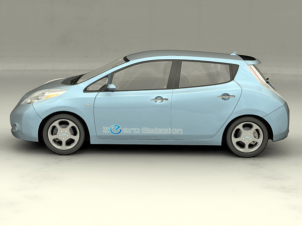 nissan leaf 3d model - 2011 Nissan Leaf... by 3dKen