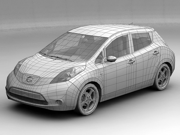 nissan leaf 3d model - 2011 Nissan Leaf... by 3dKen