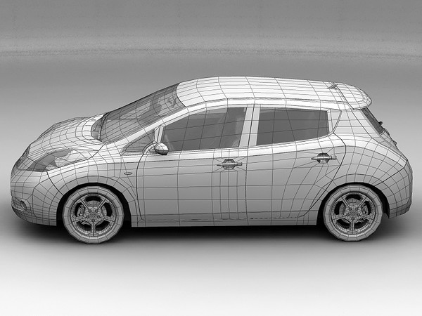 nissan leaf 3d model - 2011 Nissan Leaf... by 3dKen