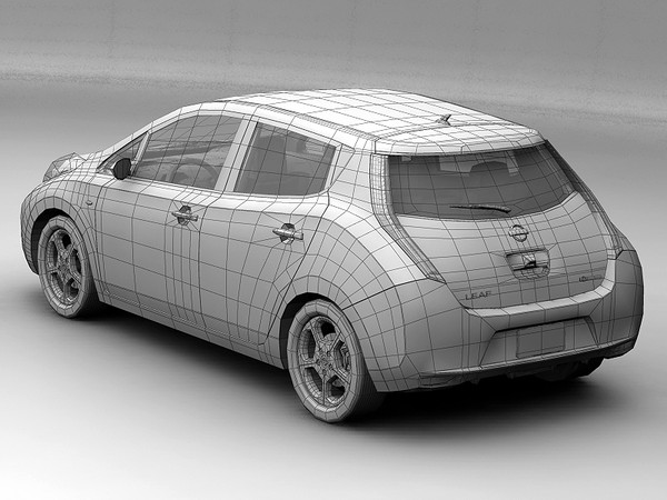 nissan leaf 3d model - 2011 Nissan Leaf... by 3dKen
