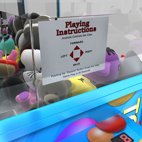 3dsmax arcade crane - arcade crane game by monkeyodoom