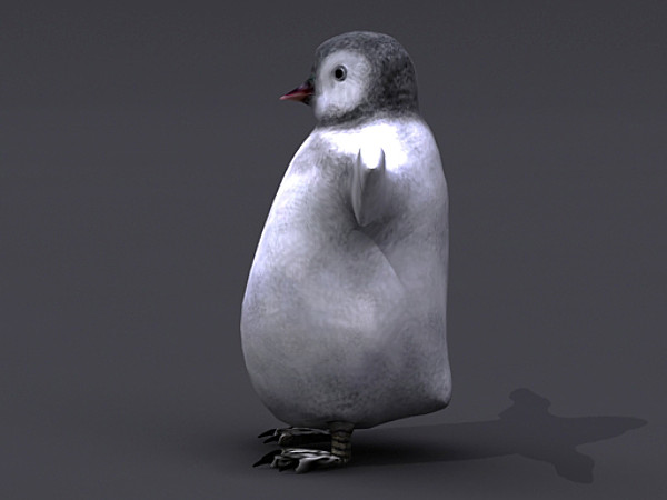3d emperor penguin chick - Emperor Penguin Chick 2 by fabelar