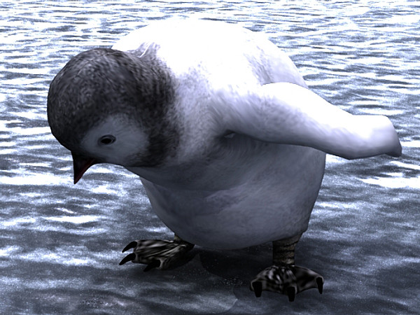 3d emperor penguin chick - Emperor Penguin Chick 2 by fabelar