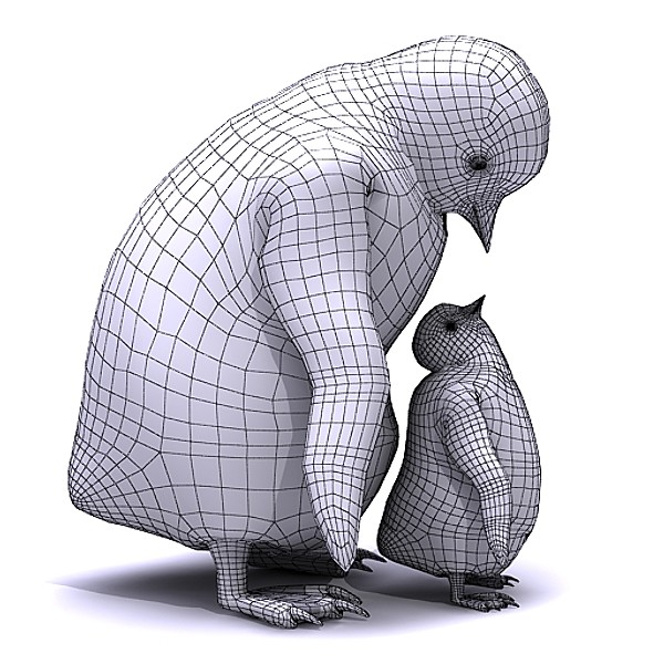 3d emperor penguin chick - Emperor Penguin Chick 2 by fabelar