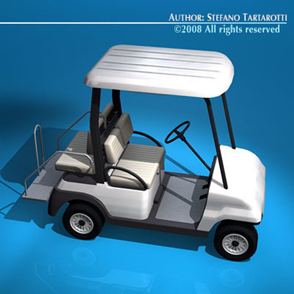 3d model 4 seats golf cart - Golf cart 4 seats by tartino