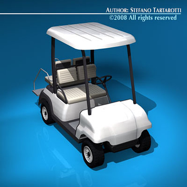 3d model 4 seats golf cart - Golf cart 4 seats by tartino