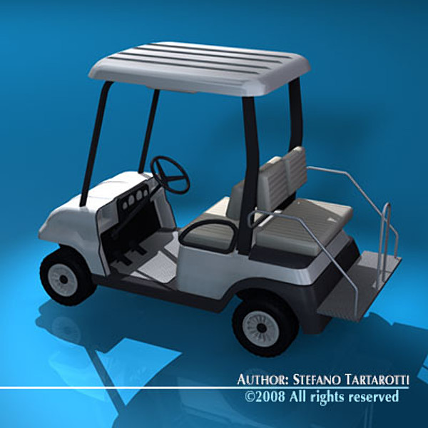 3d model 4 seats golf cart - Golf cart 4 seats by tartino