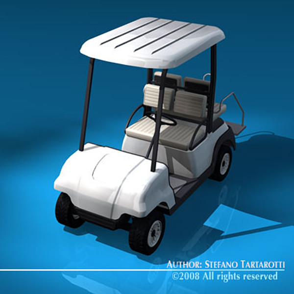 3d model 4 seats golf cart - Golf cart 4 seats by tartino