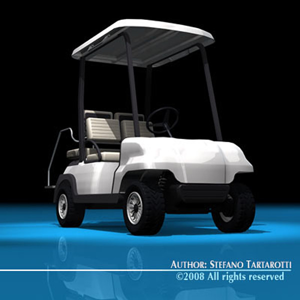 3d model 4 seats golf cart - Golf cart 4 seats by tartino