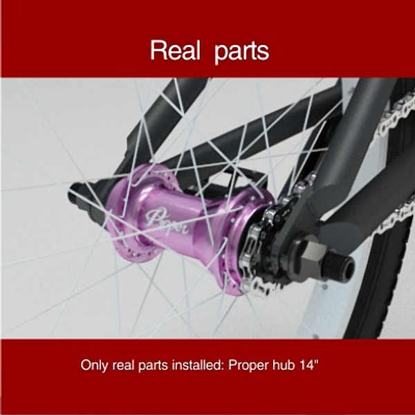 3d h4 signature bmx bicycle - h4 signature BMX bicycle by Zigzain