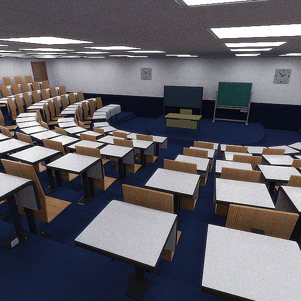 3d classroom class room model - classroom4 by bescec