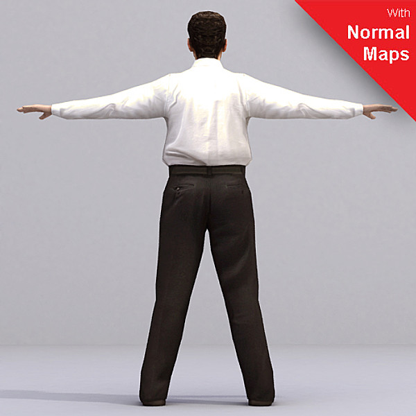 3ds max metropoly characters rigged human - AMan0003-Tp by axyzdesign