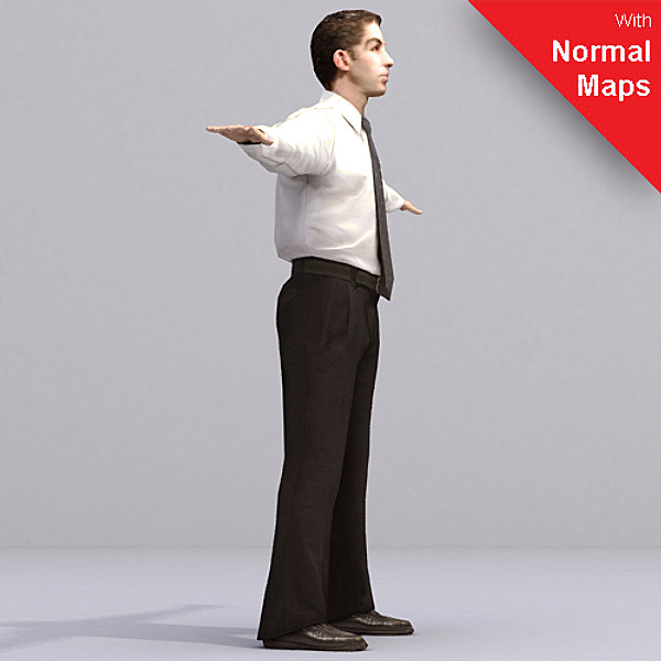 3ds max metropoly characters rigged human - AMan0003-Tp by axyzdesign