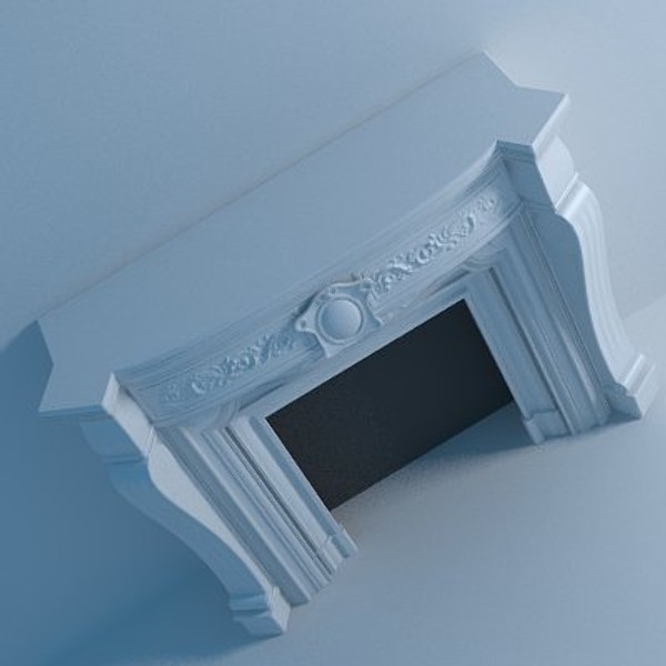 3d model antique fireplace - Antique fireplace by BBB3viz