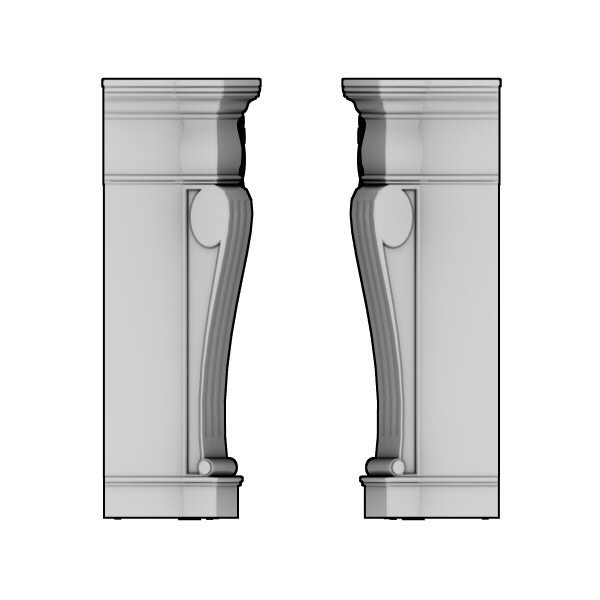 3d model antique fireplace - Antique fireplace by BBB3viz