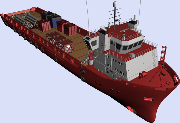 platform supply vessel ut745 3d model - Platform Supply Vessel UT745.zip... by TMG CG Art