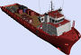 platform supply vessel ut745 3d model