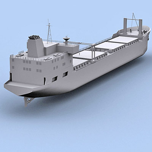 cargo ship transport nuclear 3d 3ds - Nuclear Waste Transport Vesssel by QLEE