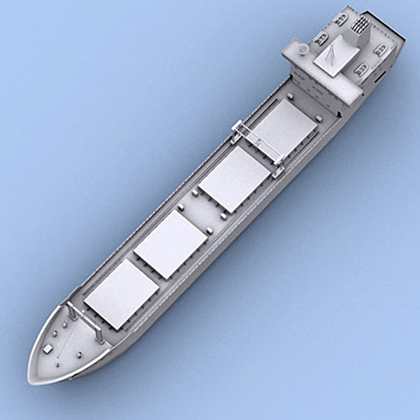 cargo ship transport nuclear 3d 3ds - Nuclear Waste Transport Vesssel by QLEE