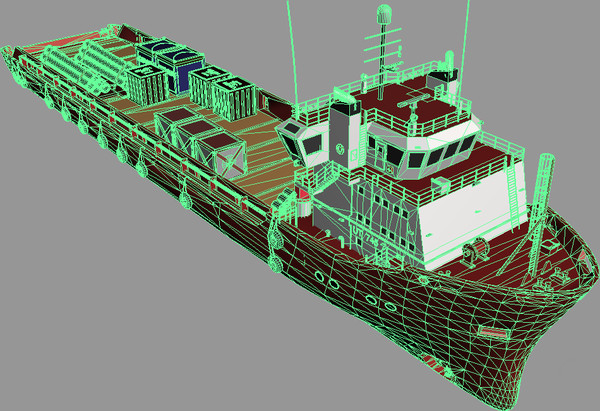 platform supply vessel ut745 3d model - Platform Supply Vessel UT745.zip... by TMG CG Art