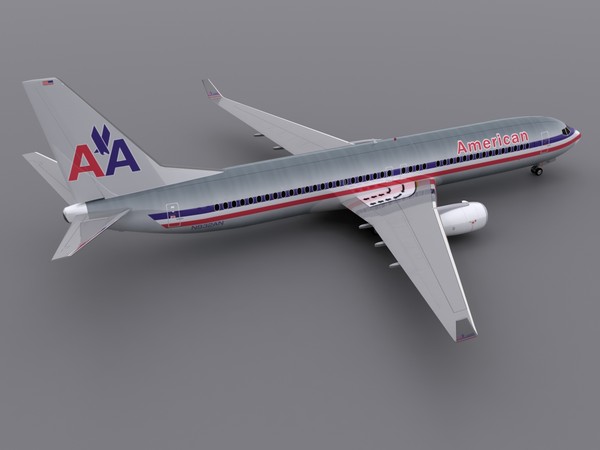 aircraft aa 3ds - 737-800 - AA.max by foxxhound