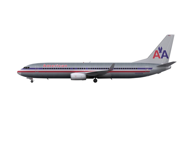 aircraft aa 3ds - 737-800 - AA.max by foxxhound
