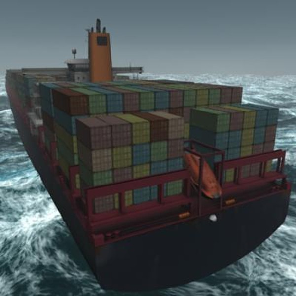 container ship bonn express 3d model - Ship Bonn Express class by rdklein
