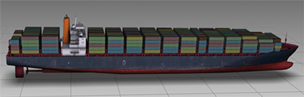 container ship bonn express 3d model - Ship Bonn Express class by rdklein