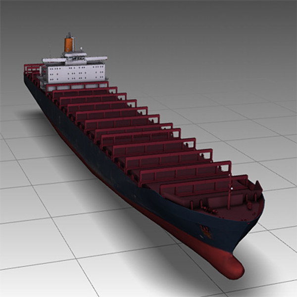 container ship bonn express 3d model - Ship Bonn Express class by rdklein