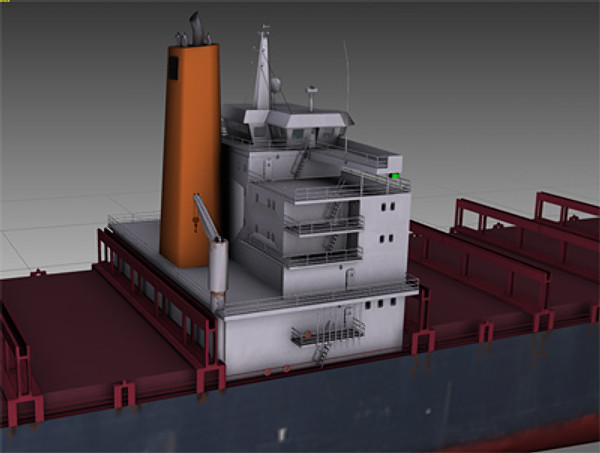 container ship bonn express 3d model - Ship Bonn Express class by rdklein