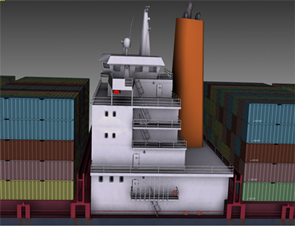 container ship bonn express 3d model - Ship Bonn Express class by rdklein