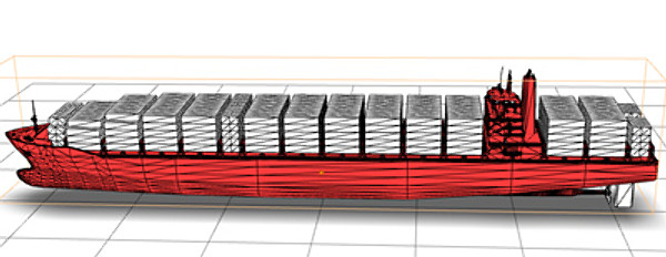 container ship bonn express 3d model - Ship Bonn Express class by rdklein