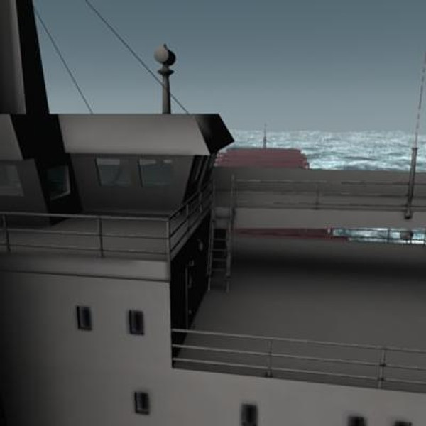 container ship bonn express 3d model - Ship Bonn Express class by rdklein
