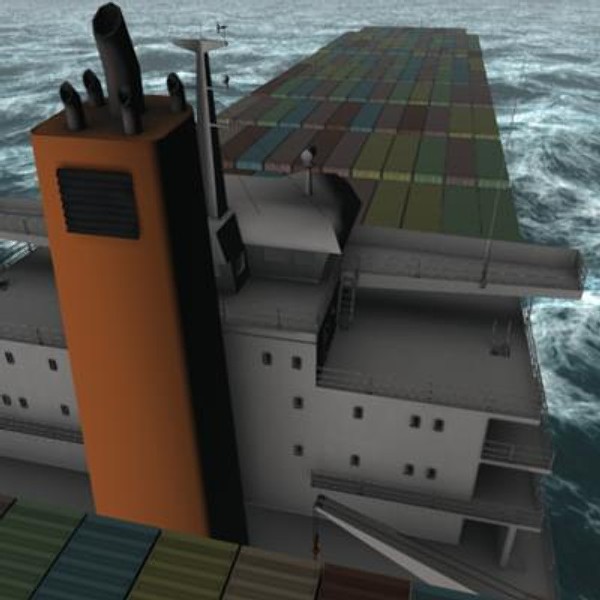 container ship bonn express 3d model - Ship Bonn Express class by rdklein