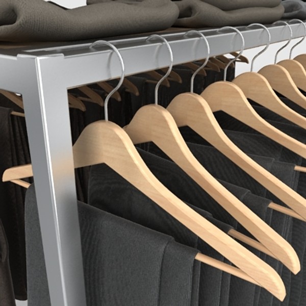 dress pants rack 3d 3ds - dress pants rack by DigitalX