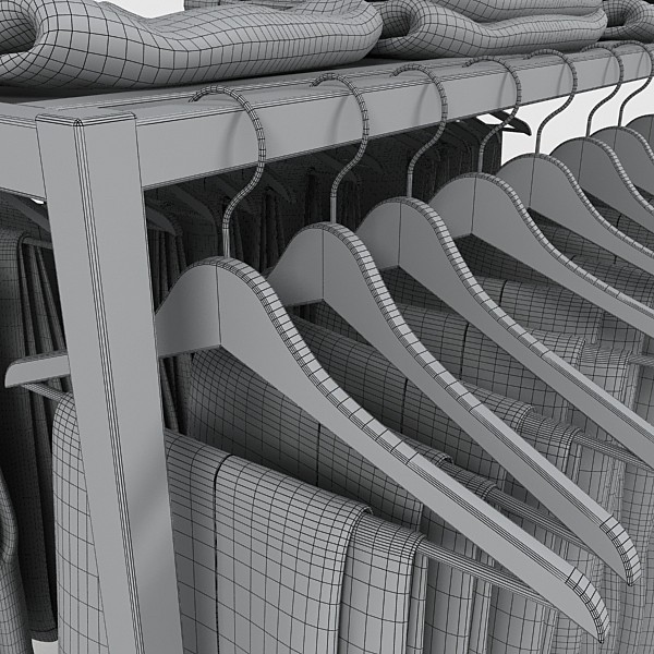 dress pants rack 3d 3ds - dress pants rack by DigitalX