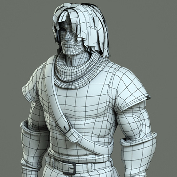 medieval warrior man 3d model - Warrior by Artell