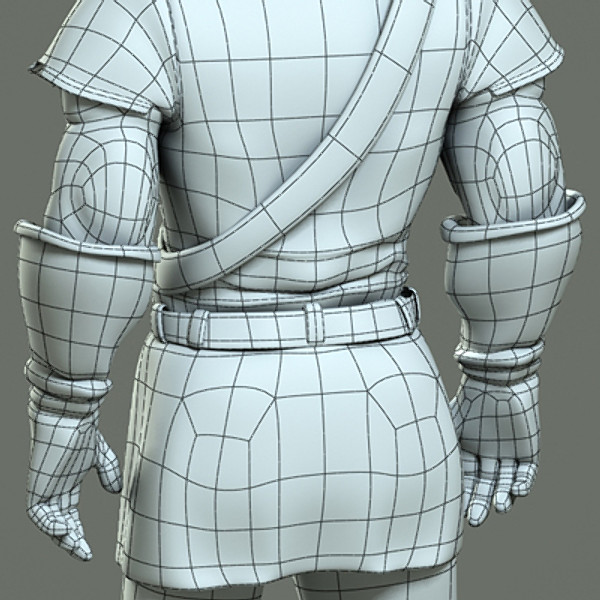 medieval warrior man 3d model - Warrior by Artell