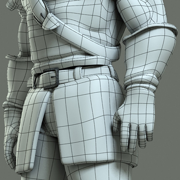 medieval warrior man 3d model - Warrior by Artell