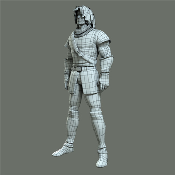 medieval warrior man 3d model - Warrior by Artell