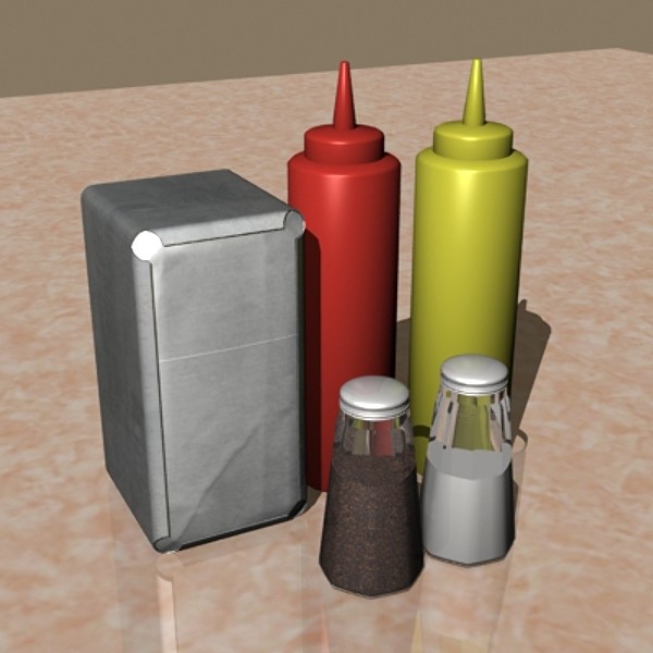table accessories 3d 3ds - Table Accessories by mostlysquare