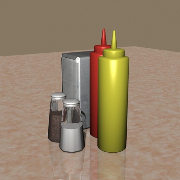 table accessories 3d 3ds - Table Accessories by mostlysquare