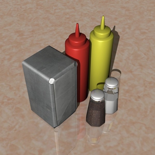 table accessories 3d 3ds - Table Accessories by mostlysquare