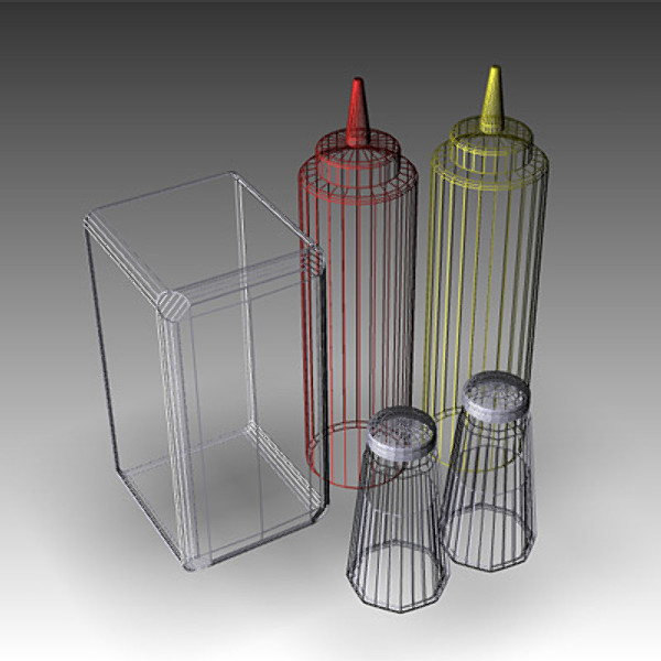 table accessories 3d 3ds - Table Accessories by mostlysquare