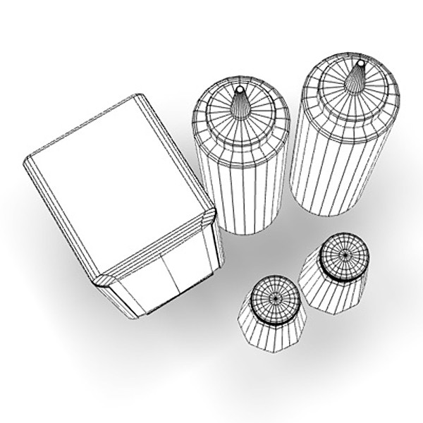 table accessories 3d 3ds - Table Accessories by mostlysquare