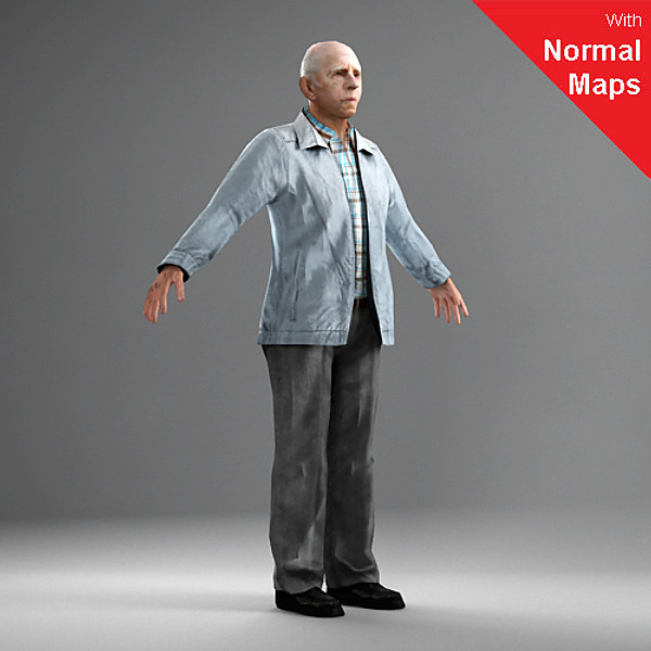 axyz 2 body character 3d model - CMan0026-CS by axyzdesign
