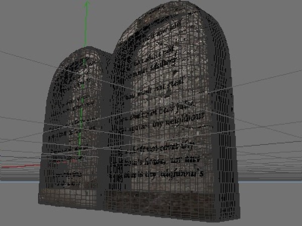 3d model stone commandments - Ten Commandments Stone Tablets by Whong