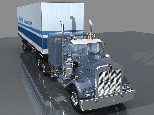 w900 semi-truck truck 3d max - Kenworth W900 by 3depix