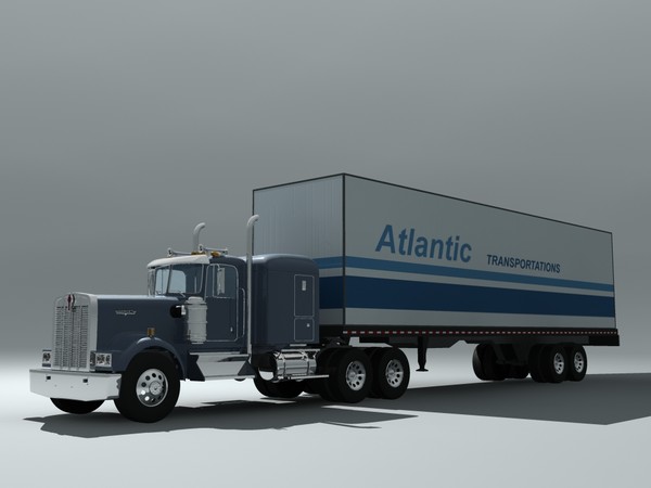 w900 semi-truck truck 3d max - Kenworth W900 by 3depix